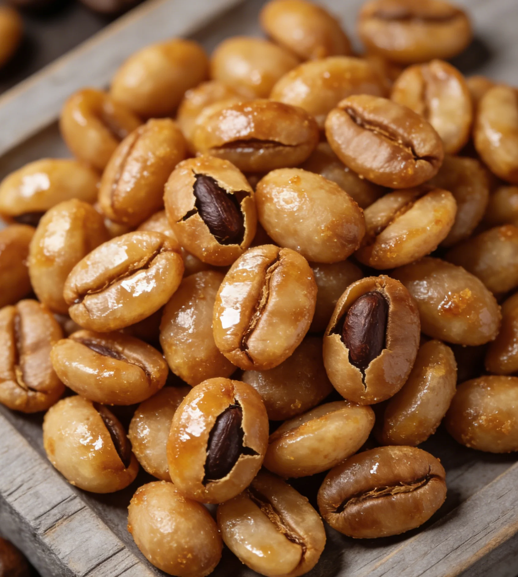 Low-Temperature Fried Coffee Beans