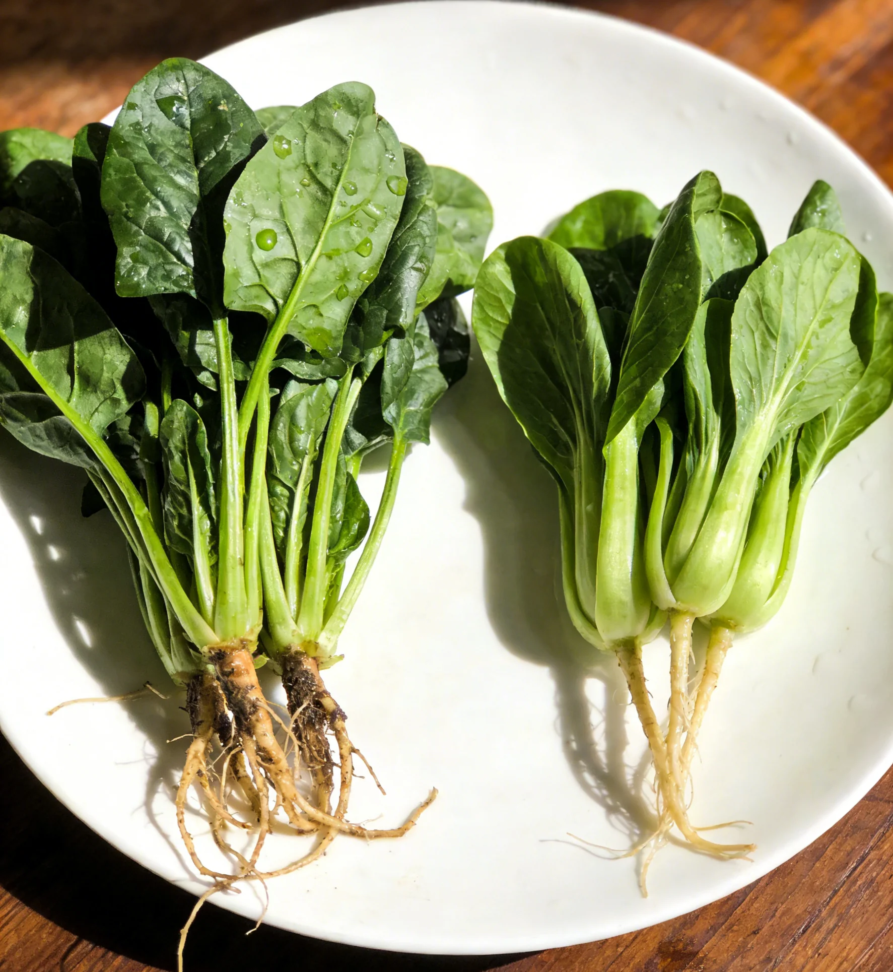 Spinach After Washing