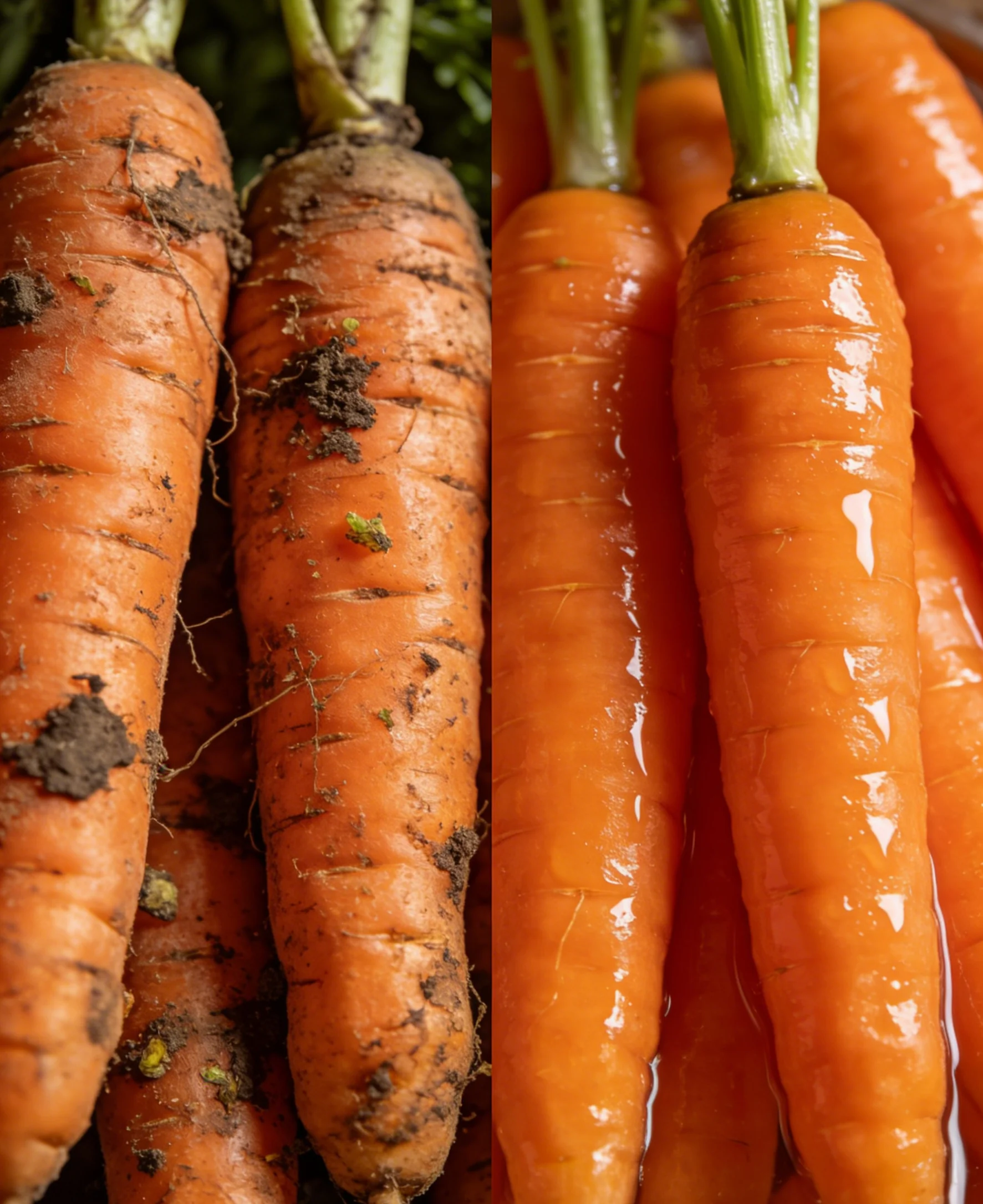 Carrot After Washing